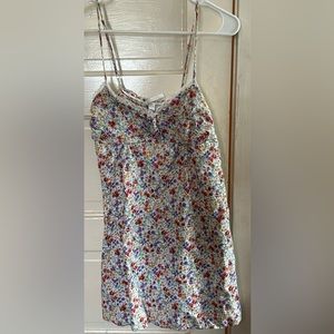 Cute little colorful dress with lace detail